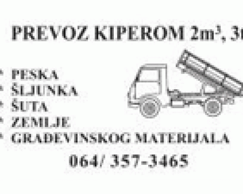 Prevoz peska, šljunka i šuta Mladen Drača