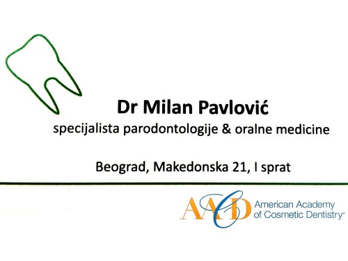 Stomatološka ordinacija Dr. Milan Pavlović