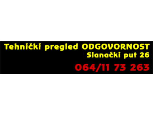 Tehnički pregled Odgovornost