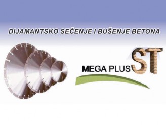 Dijamantsko sečenje i bušenje betona Mega Plus ST